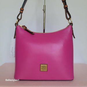 DOONEY & BOURKE Wexford Smooth Leather Hobo Shoulder Bag-Magenta color 🎈$169.
